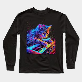 Cat DJ Party Long Sleeve T-Shirt